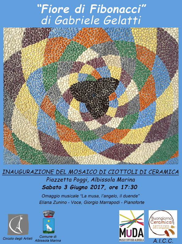 Fiore di Fibonacci, mosaico MUDA